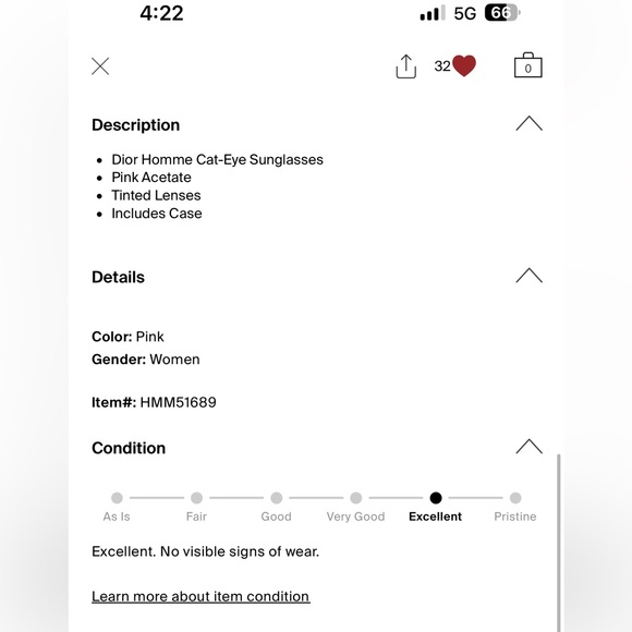Authentic Pink Dior sunglasses - Picture 6 of 6
